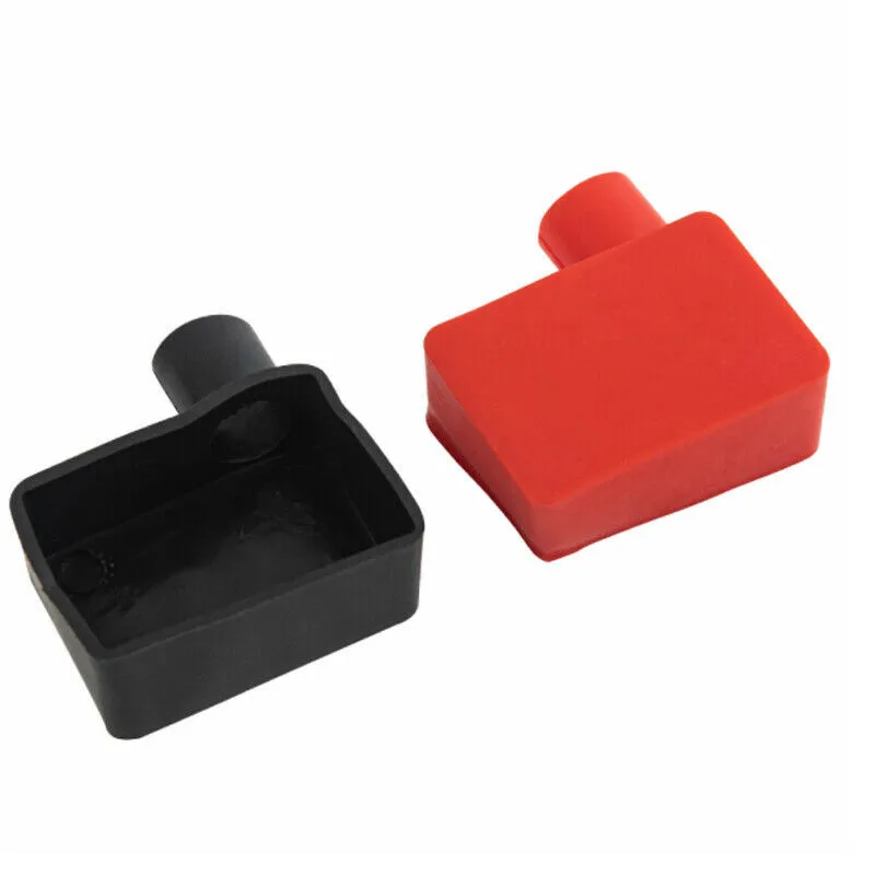 Black & Red Car Battery Terminal Insulator Wire Connectors Cap Cover Rubber Pair Battery Terminal Cover