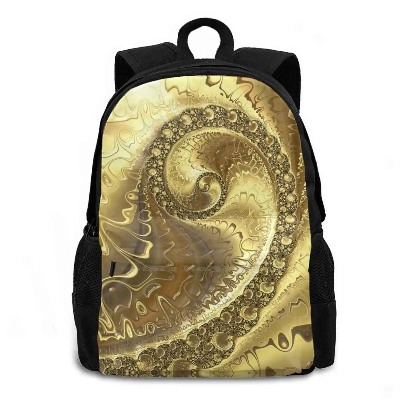 Golden Soul School Bags Travel Laptop Backpack Soul Vintage Dark Happy Love Music Funny Souls Typography Album Anime Black Cool