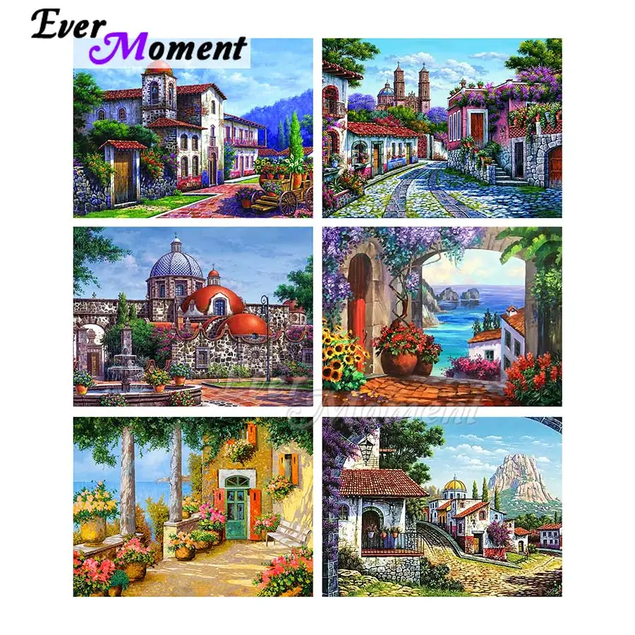 Ever Moment Diamond Painting Paint By Diamond Scenic Cartoon Nature Landscape Full Square Round Drills Resin Drill  ASF2251