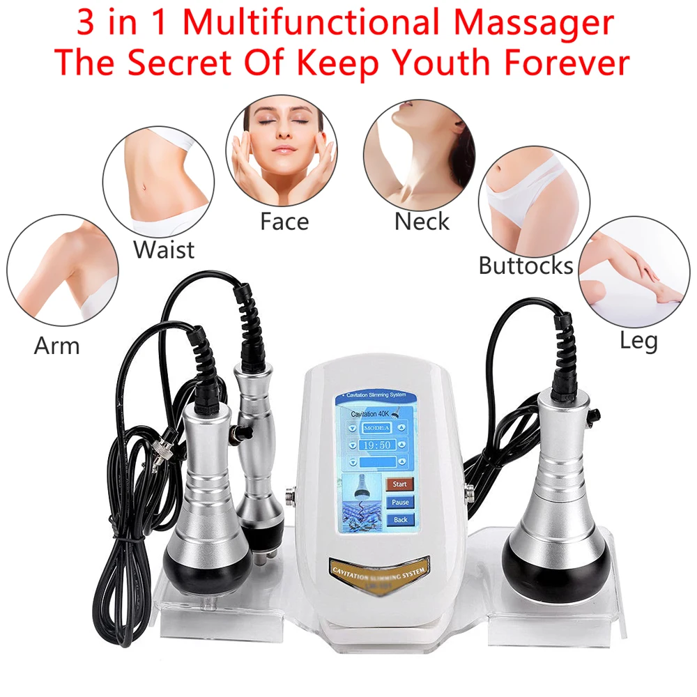 40K Cavitation Ultrasonic Body Slimming Machine Weight Loss Lifting Skin Rejuvenation Facial Massager Facial Beauty Device