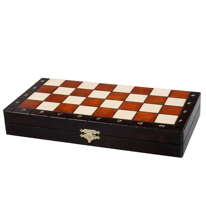 New Wooden Chess Set 28cm Classical Chess King Height 60mm Chess Pieces Floding Chessboard Chess Game Set IK4