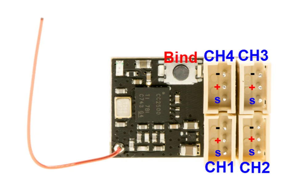 FLYSKY Noble NB4, AFHDS3 마이크로 4CH 수신기 호환, 2.4GHz