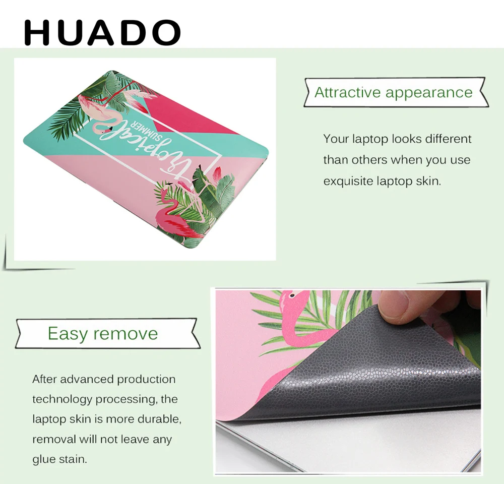 Flower Laptop Skin Sticker Universal Notebook Skin Sticker Art Protector Cover Decal PVC Fits for 13.3" 14" 15.6" 17"