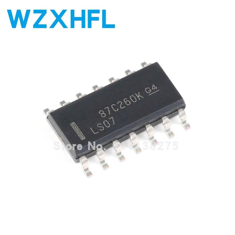 10PCS 74LS07 SOP14 74LS07D SOP-14 SN74LS07DR SOP 74LS07DR SOIC14 LS07 SOIC-14 SMD new and original IC Chipset