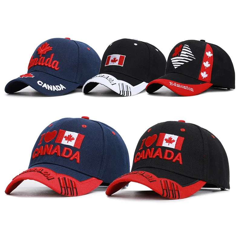 Canada Flag Men fishing Baseball Cap Of Embroidered Canada Hat Mens Snapback Bone Adjustable Women Baseball Hat Snapback Hat