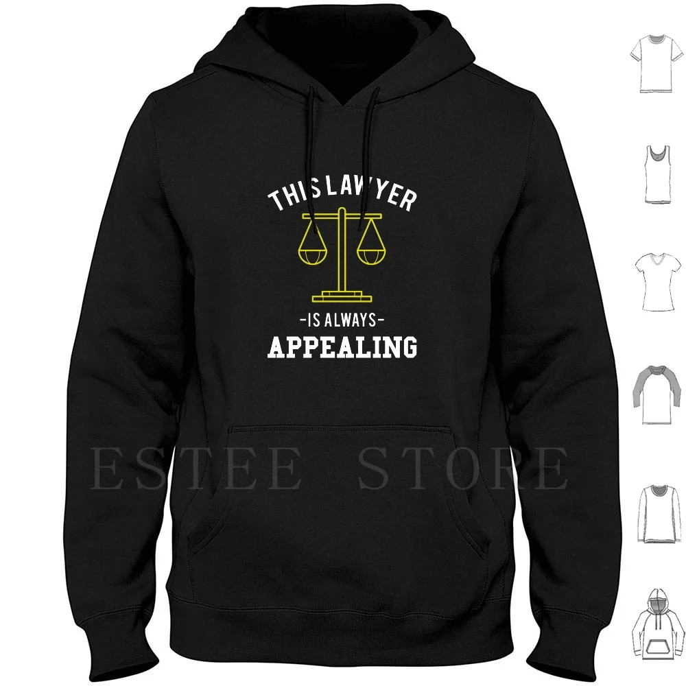 Avocat attrayant jeu de mots drôle vêtements à capuche à manches longues Bar examen école de droit litigator avocat jeu de mots étudiant de droit avocat