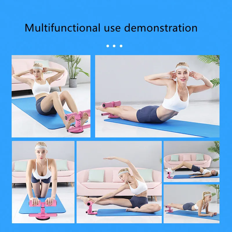 1Pcs New Sit Up Assistant Abdominal Core Workout Ankle Support Fitness Sit Ups Bar Portable Situp Suction Home Gym Equipment