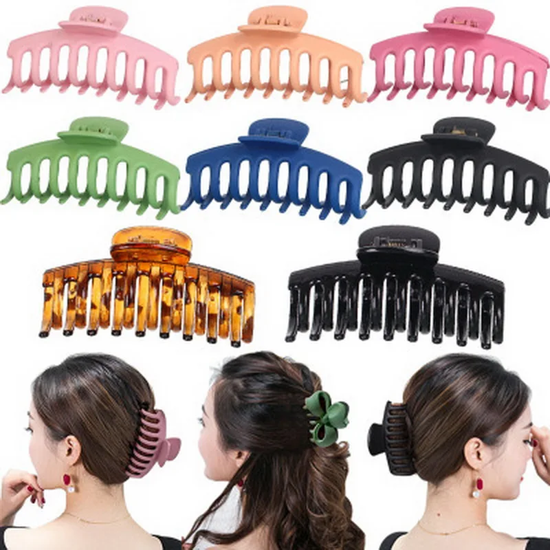 1PC Korean Large hair claw clip for women Elegant Acrylic Hairpins Big Size Hair Crabs Clamps girls Barrette Fashion Accessories