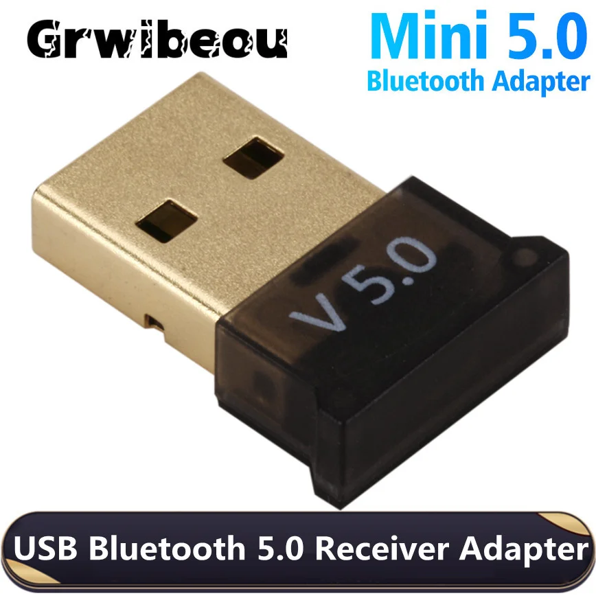 Grwibeou USB Bluetooth Adapter 5.0 Không Dây Máy Tính Mini Bluthooth Thu Phát Cho Máy Tính Máy Tính Loa Âm Thanh