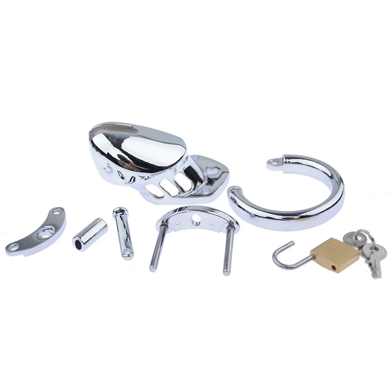 40/45/50mm Bird Cage Stainless Steel Padlock Chastity Device metal cock BDSM bondage penis ring lock restraint male sex toys Man