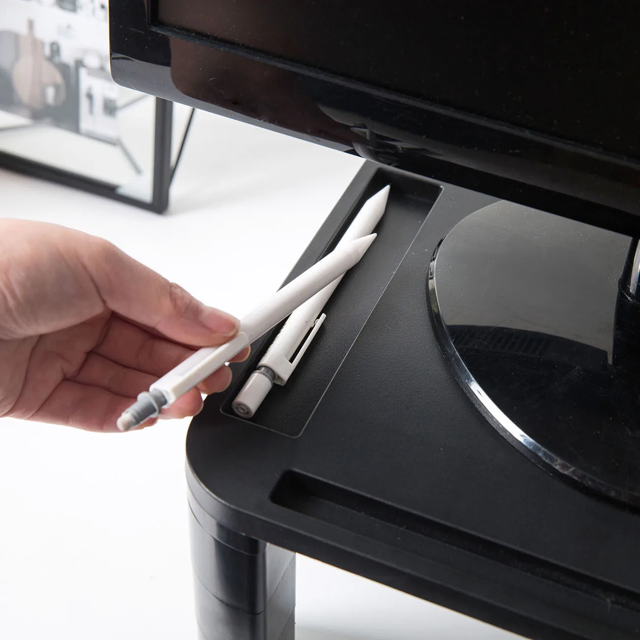 Ajustável Home Office Desktop Monitor Stand, Self Assembly, LCD, TV, Laptop Rack, Computer Screen Riser Shelf, 1Pc