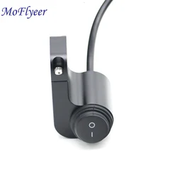 MoFlyeer Handlebar Switch ATV Handlebar Light Switch 12V CNC Aluminium Alloy with Led Light Button Waterproof Switches