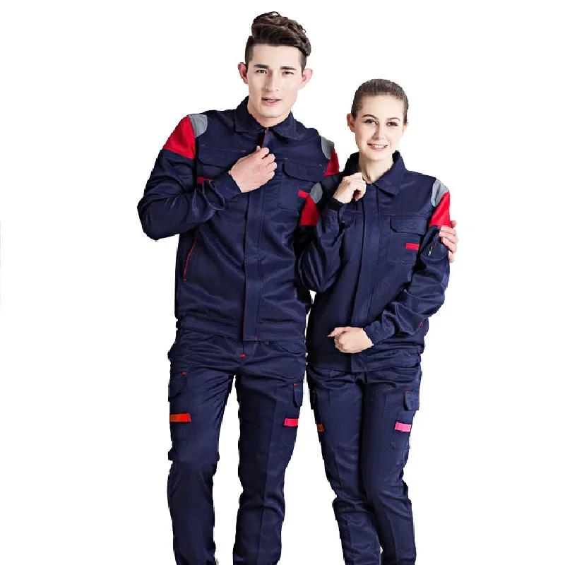 Working Suits Workwear Clothes Men Women Long Sleeves Workmen Work Uniform Car Workshop Reflective Mechanical Working Coveralls