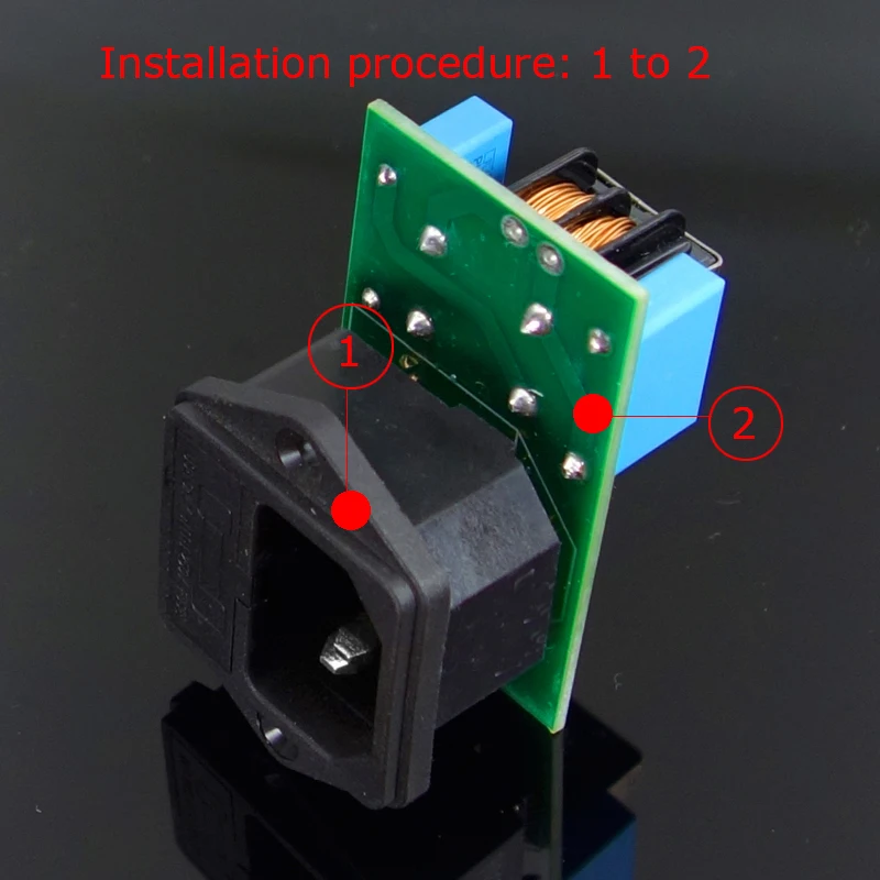 EMI AC กรอง Gold-Plated AC ปลั๊ก Plug-In 4A EMI กรองสำหรับ HiFi เครื่องขยายเสียง DAC CD เครื่องเล่นชุด DIY