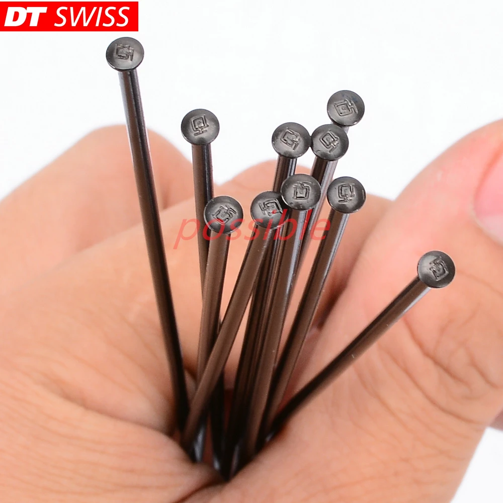 Bicycle spokes DT Swiss competition 1.8-1.6-1.8 round spokes J-bend/straight pull black Lightweight Variable diameter spoke