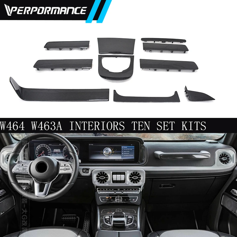 

2019year G Class W464/W463A G63 G350 G500 G550 Carbon Fiber Interiors Ten Set Kits Car Accessories Interior Decorative