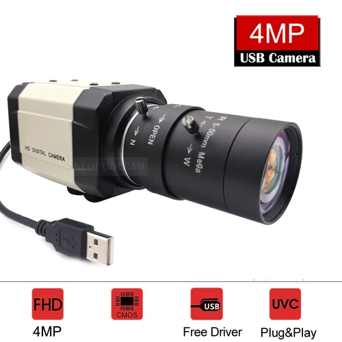 Imagen 1 del producto NEOCoolcam HD 2,8-12mm/5-50mm lente de Zoom Varifocal 4MP 30fps 2560x1440 MJPG cámara web USB UVC de alta velocidad para PC