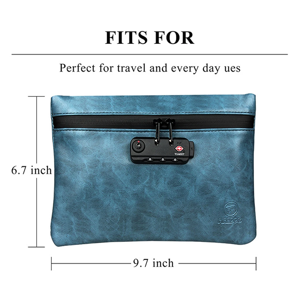 Acoki Smell Proof Bags with Combination Lock, Carbon Lined Odor Proof Stash Bag Case Container for Travel Storage