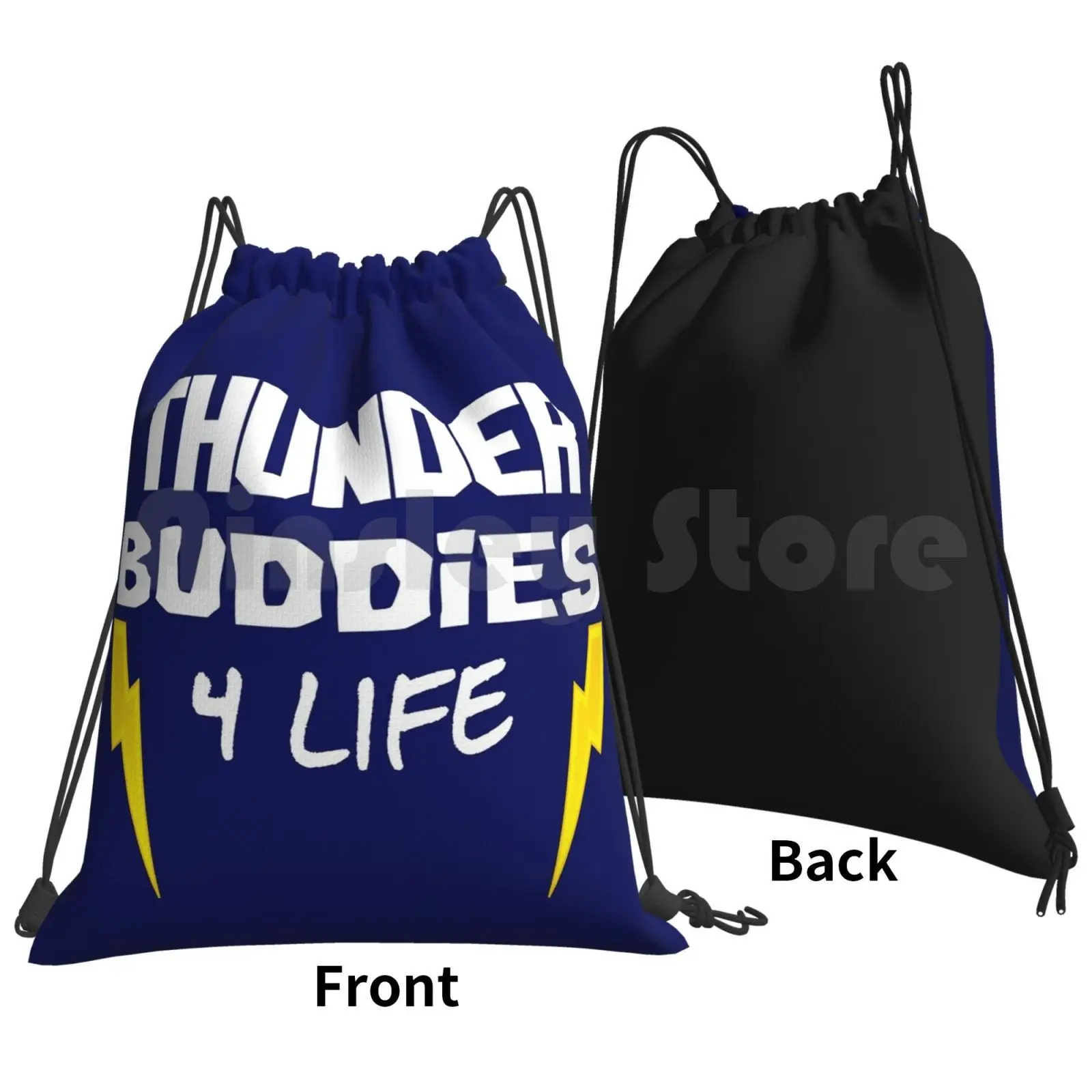 Ted-Thunder Buddies For Life Backpack Drawstring Bag Riding Climbing Gym Bag Ted Ted Quote Ted Quotes Thunder Buddy Thunder