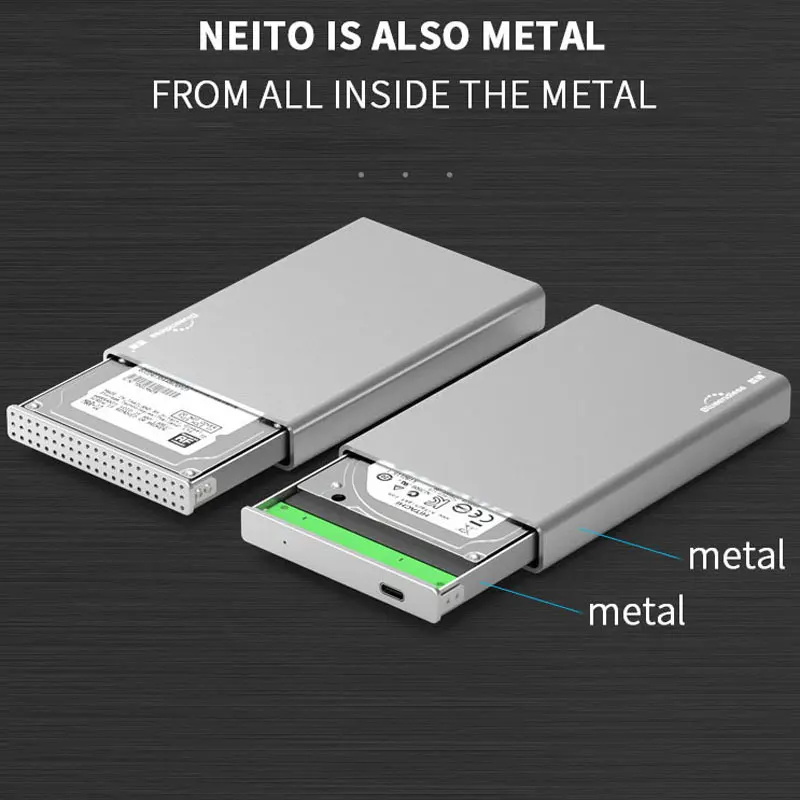 

Корпус для жесткого диска USB 3.1 Type C SSD, алюминиевый корпус, 6 Гбит/с, 2,5 дюйма
