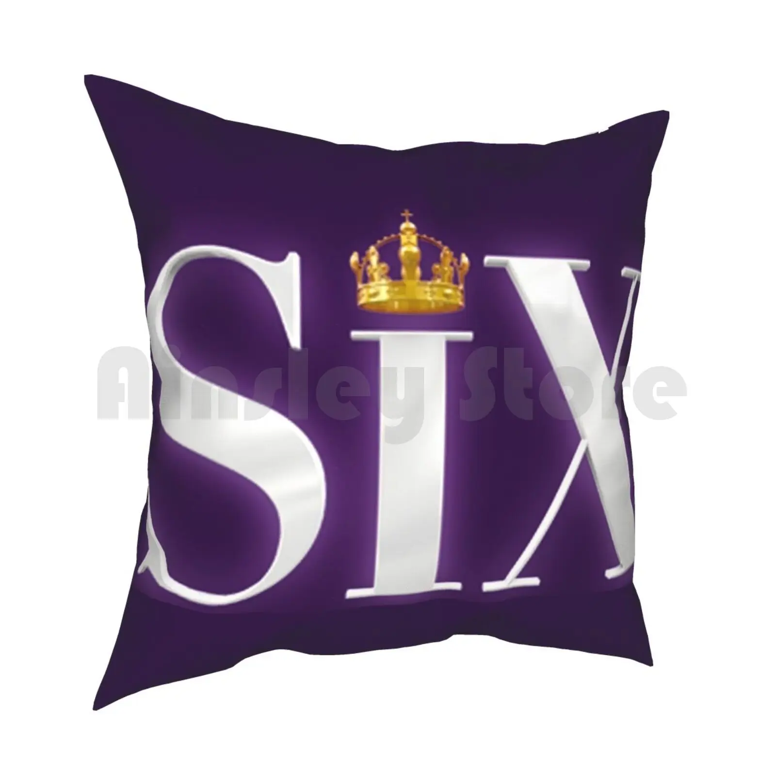 Six Musical Logo Pillow Case Printed Home Soft DIY Pillow cover Six Six Musical Henry Viii History Catherine Daragon Anne