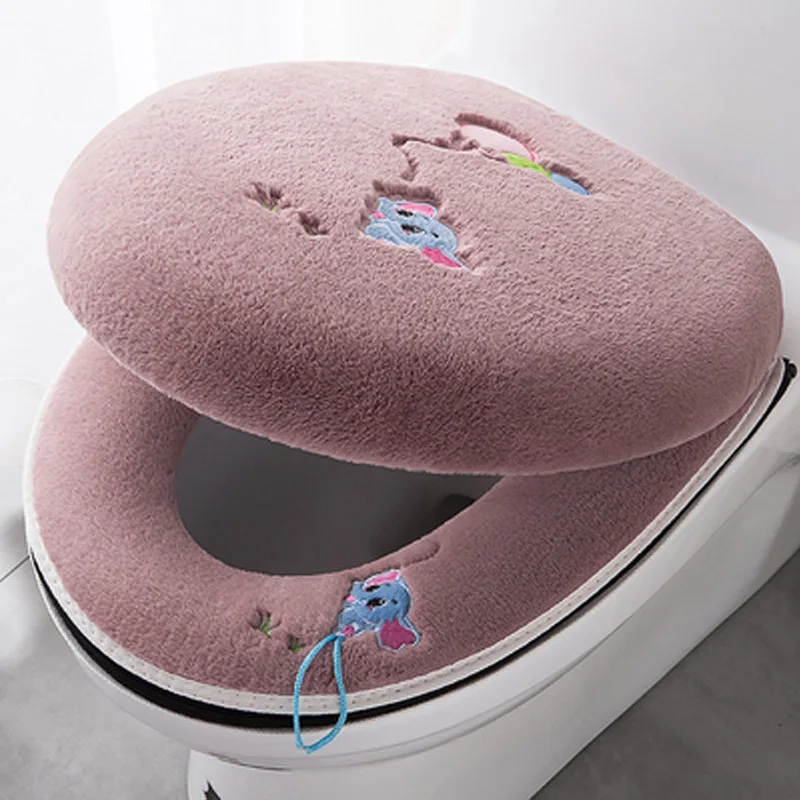 

Bathroom Warmer Toilet Seat Cloth Soft Closestool Washable Lid Top Cover Pad Thickened Toilet Seat Supplies