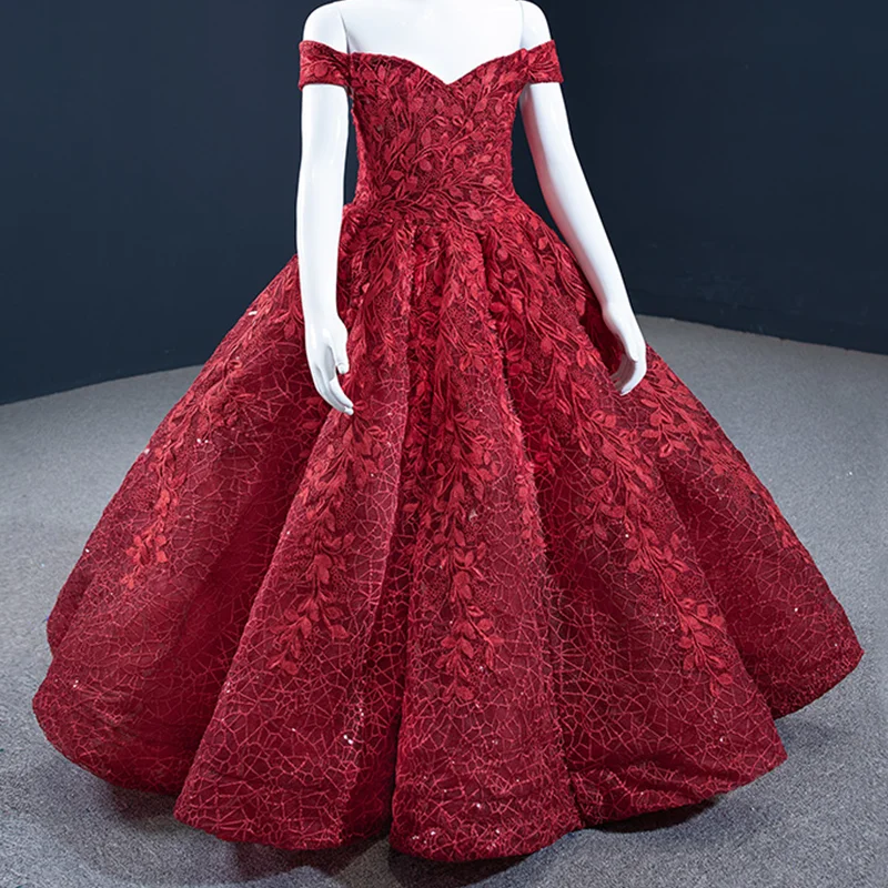 J66601K Jancember-vestidos de desfile rojos para niñas, vestidos de baile de graduación con escote Corazón y hombros descubiertos, 2021