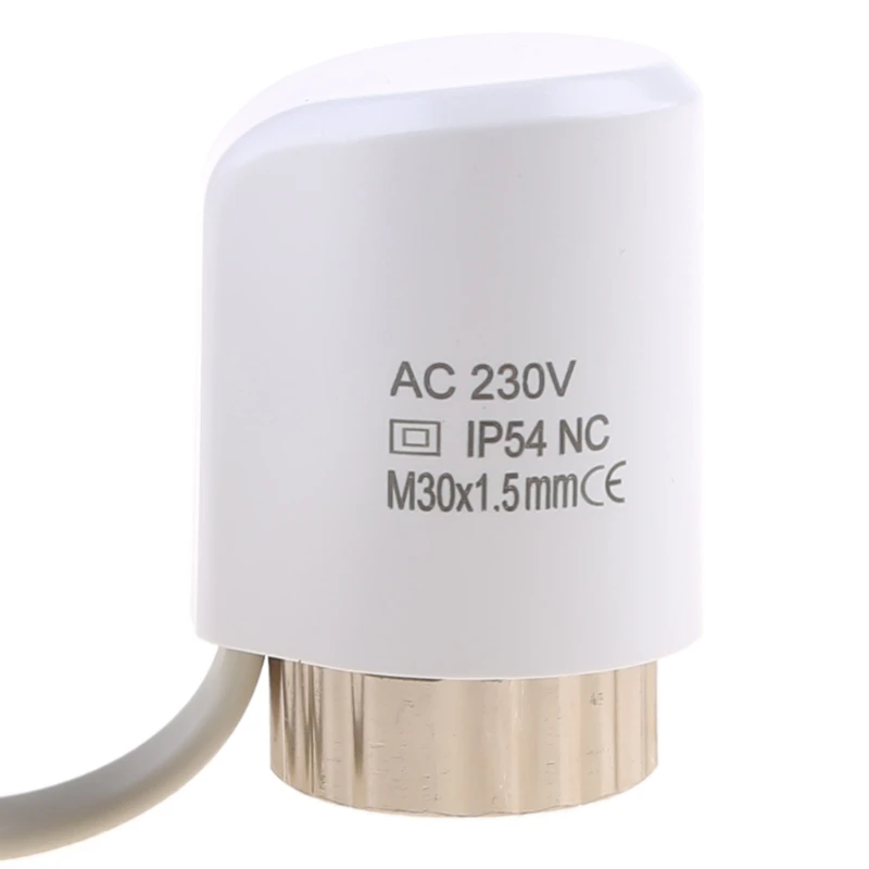 Ac 230V Normally Closed Nc M30*1.5Mm Electric Thermal Actuator Ip54 for Underfloor Heating Trv Thermostatic Radiator -Valve