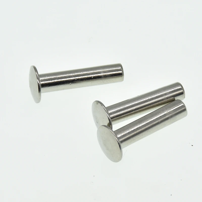 M2  304 Stainless Steel Oval Head Semi-Tubular Rivets Round Head Half Hollow Shank GB873