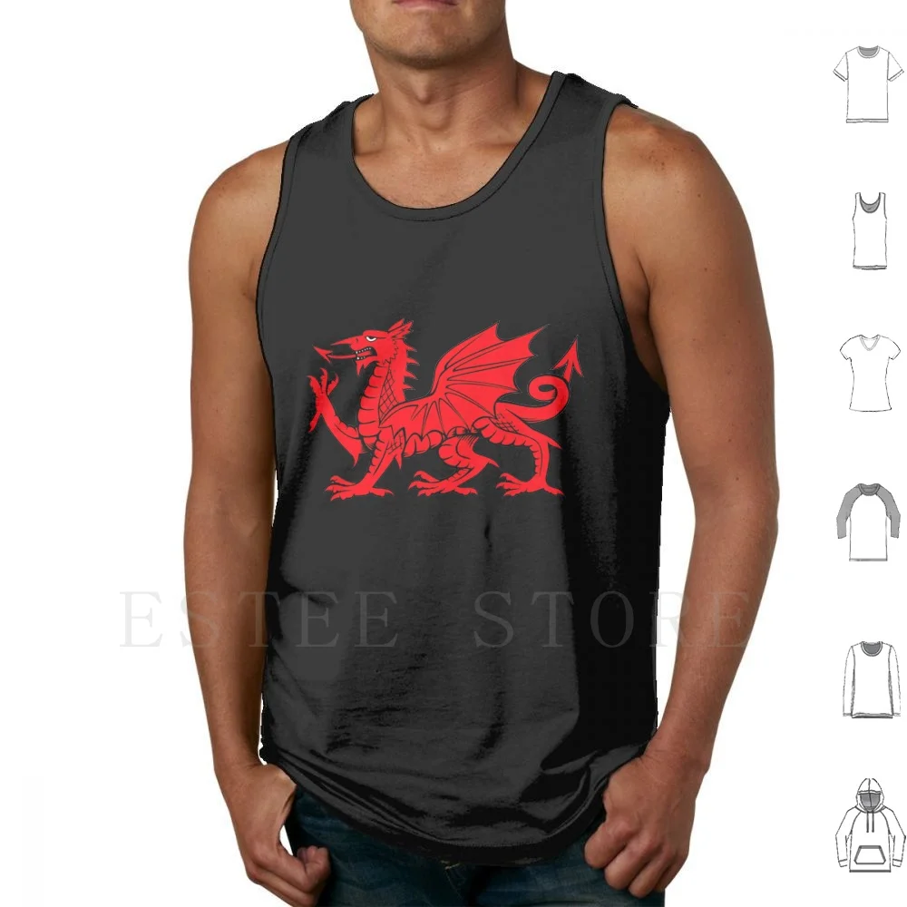 Y Ddraig Goch | The Red Dragon Tank Tops Vest The Welsh Dragon Red Dragon Welsh Dragon Welsh Dragon Draig Goch Ddraig