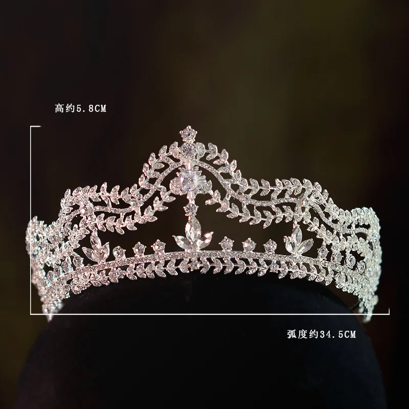 Himstory-tiara nupcial de cristal con diamantes de imitación, diadema Vintage, accesorios para el cabello de boda, diadema para desfile, accesorios para el cabello