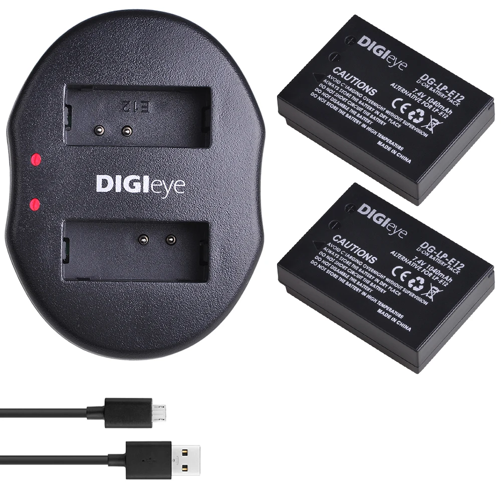 2Pcs LP-E12 LPE12 B…