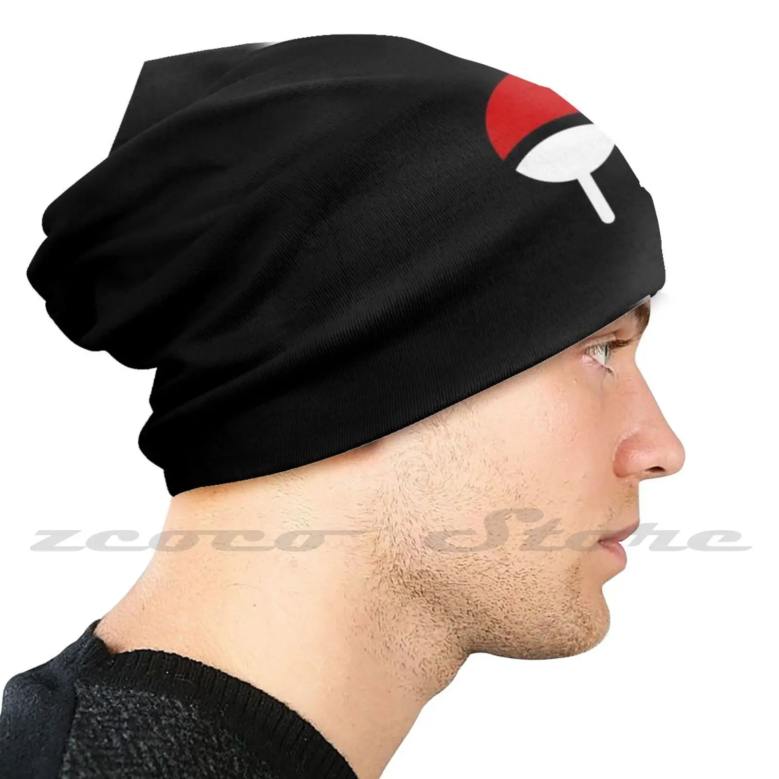 Logo Uchiwa Adult Kids Knit Hat Hedging Cap Outdoor Sports Breathable Uchiha Uchiwa Japan Anime Manga Akatsuki Kakashi Sasuke