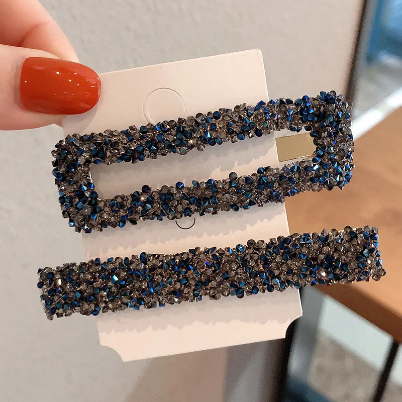 1 Set Streifen Korea Beliebte Haar Clips Mode Frau Strass Shiny Haarnadeln BB Vintage Styling Werkzeuge Barrettes Haar Zubehör – Detail 11
