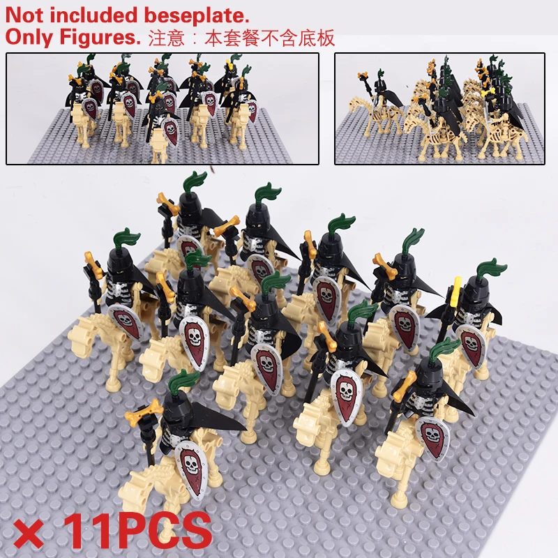 MOC Medieval Skeleton Centaurs Knights mini Action Figures Building Blocks Roman Horse Army Soldiers Bricks Toy kids XMAS Gifts