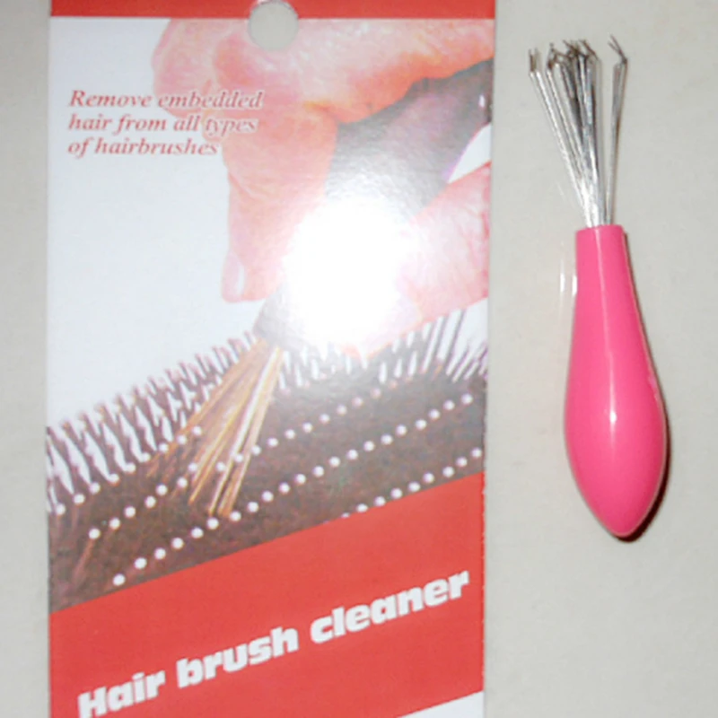 

New Durable Mini Comb Hair Brush Cleaner Embeded Tool Salon Home Essential Color Randomly