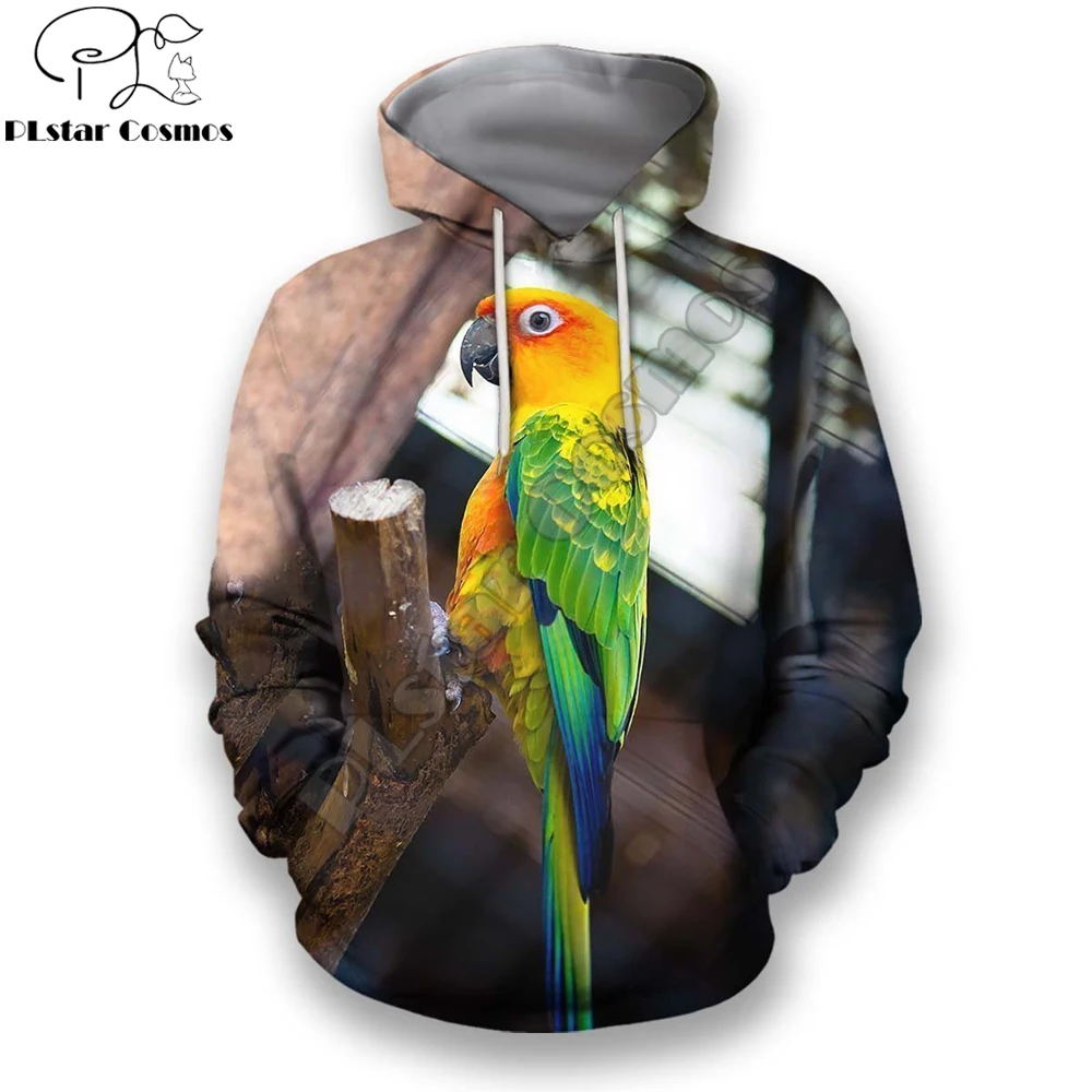 

Animal Love Parrot 3D All Over Printed Mens autumn Hoodie Harajuku Unisex Casual Pullover Streetwear Jacket Tracksuits DK236