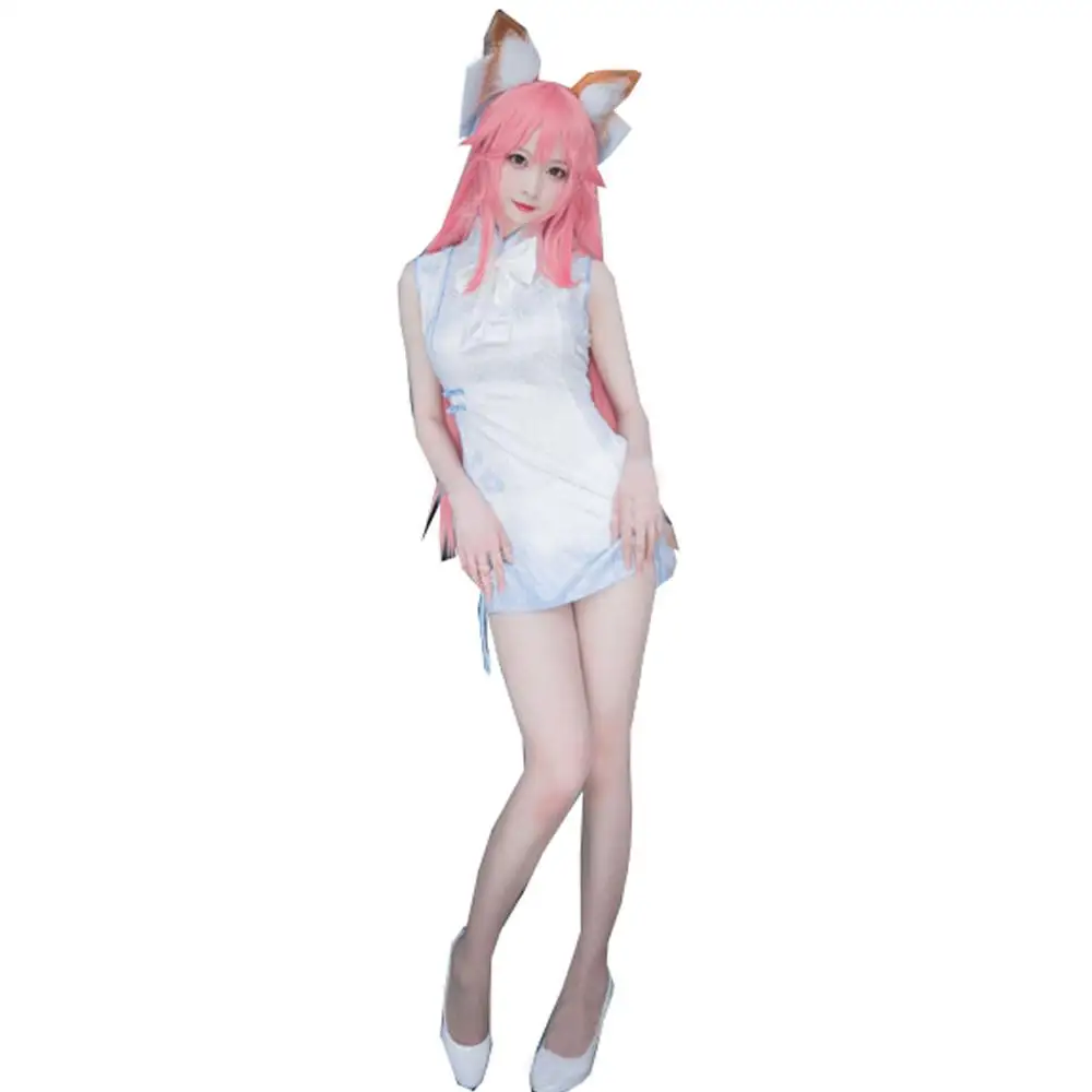 

2019FGO Fate Grand Order Tamamo no Mae Koyanskaya Fox Secretary Cheongsam Dress Uniform Outfit Cosplay Costumes