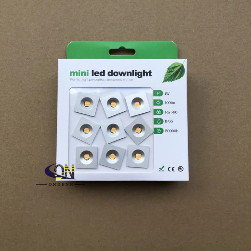 Okrągły kwadrat DC12V 1W LED MINI Downlight Bridgelux Chip wodoodporny IP65 reflektor LED oświetlenie szafki LED reflektor nowy projekt