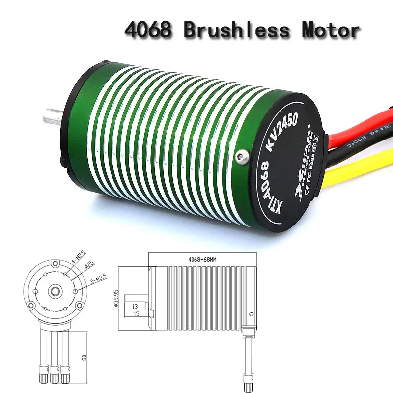 X-Team Waterproof 4068 4074 4082 4092 Brushless Motor RC Car Motor for 1/8 RC Buggy Baja Car Drift Racing Off-Road Boat