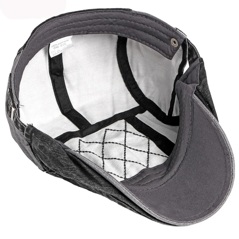 HT2954 Beret Spring Summer Sun Hat Cap Unisex Cotton Flat Cap Adjusted Artist Painter Beret Hat Men Women Beret Cap