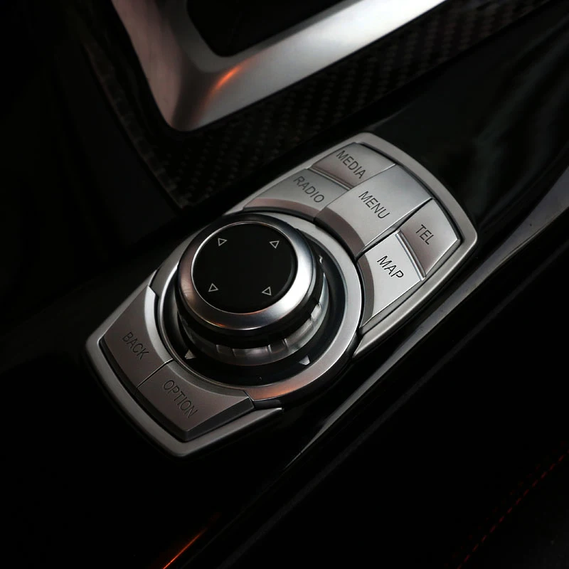 Car Interior Multimedia Buttons Cover Sticker Multimedia Knob Frame Decoration For Bmw F30 F10 F20 F25 F07 X1 X3 X5 X6 3 Series