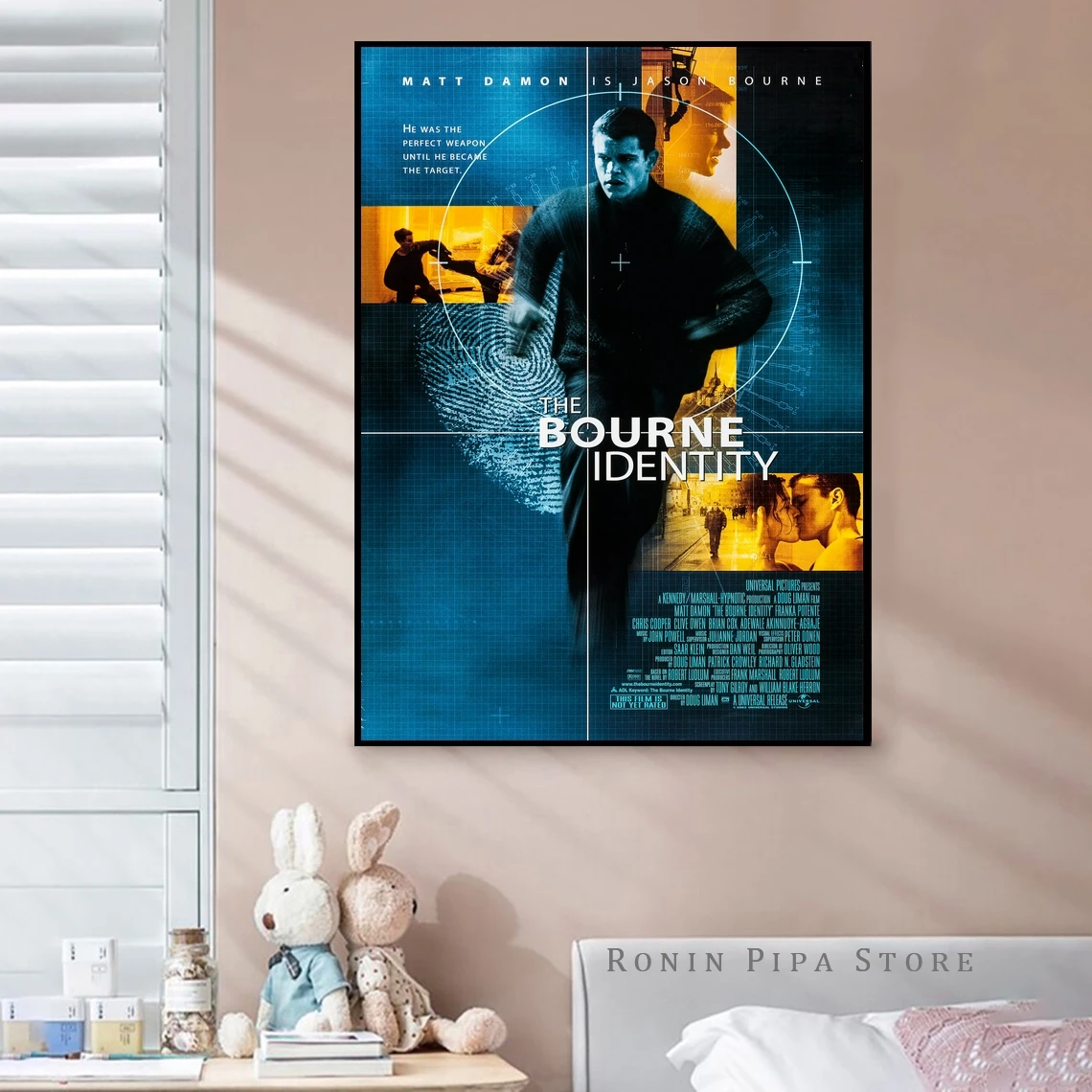 The Bourne Identity Movie Cover Poster Art Print Canvas Painting Wall Pictures Living Room Home Decor (No Frame)