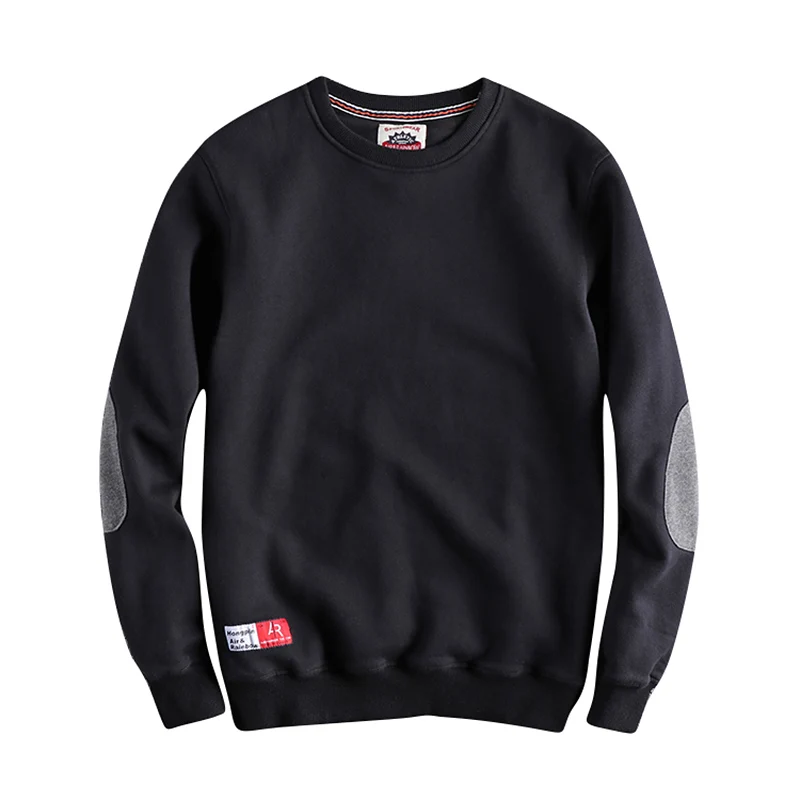 Autumn Winter New Japanese Retro Thickened Velvet Hoodies Men\'s Fashion Pure Cotton Washed Old Loose Pullover Casual Sportwear