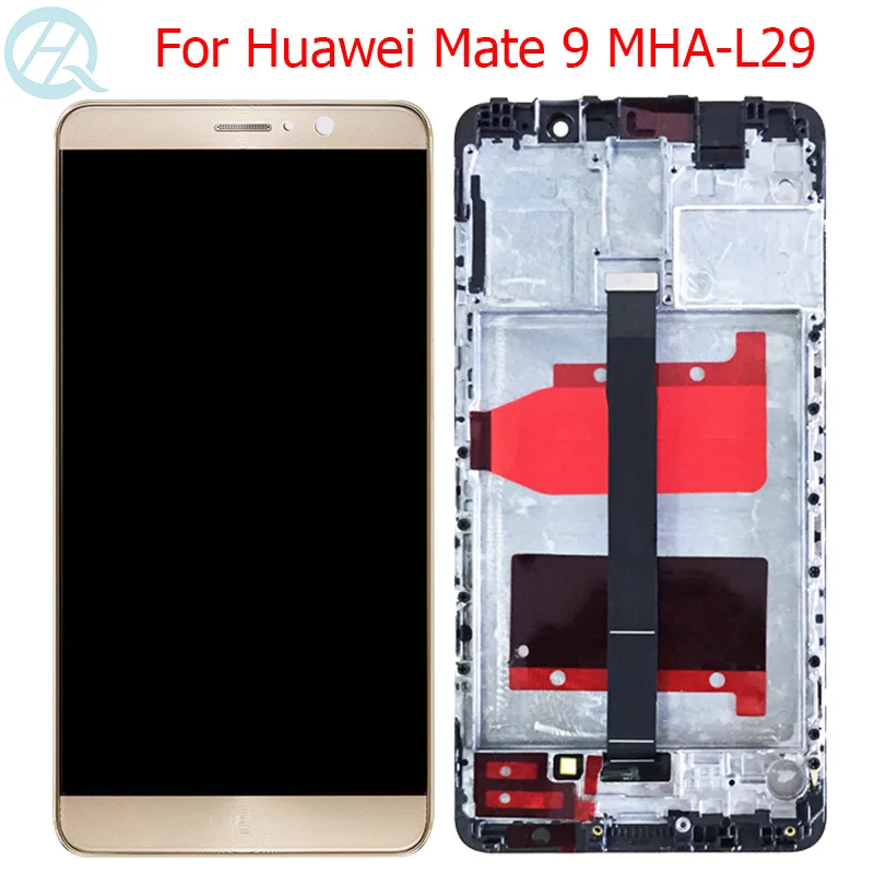 Tela Sensível ao Toque Lcd com Moldura Painel de Vidro Huawei Companheiro Mate9 Mha-l09 Mha-l29 59