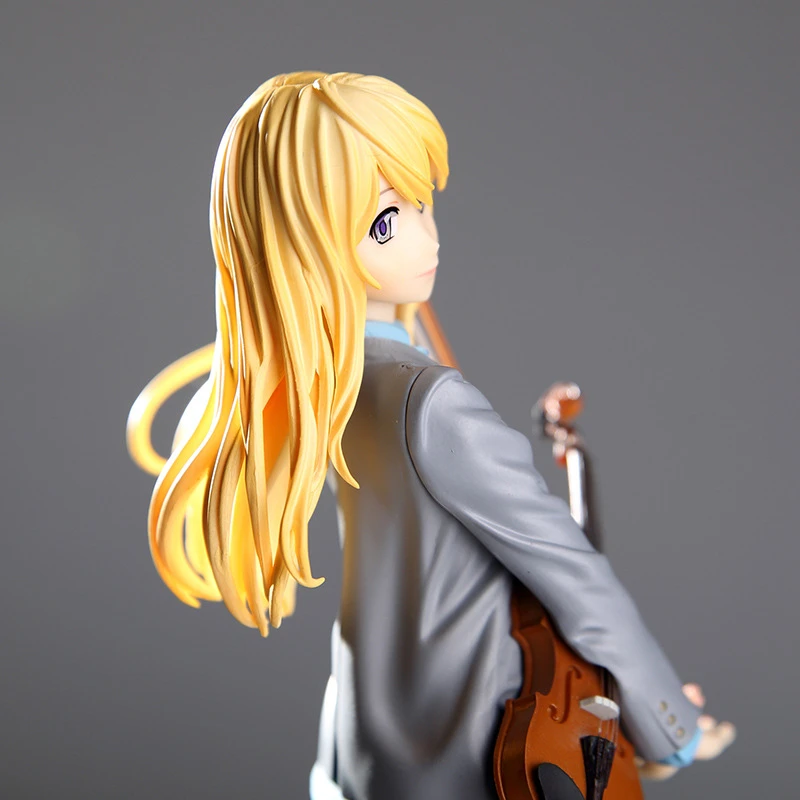 Anime Your Lie in April Miyazono Kaori Violin Girl Cute Standing PVC Action Figure Cartoon Doll 20cm