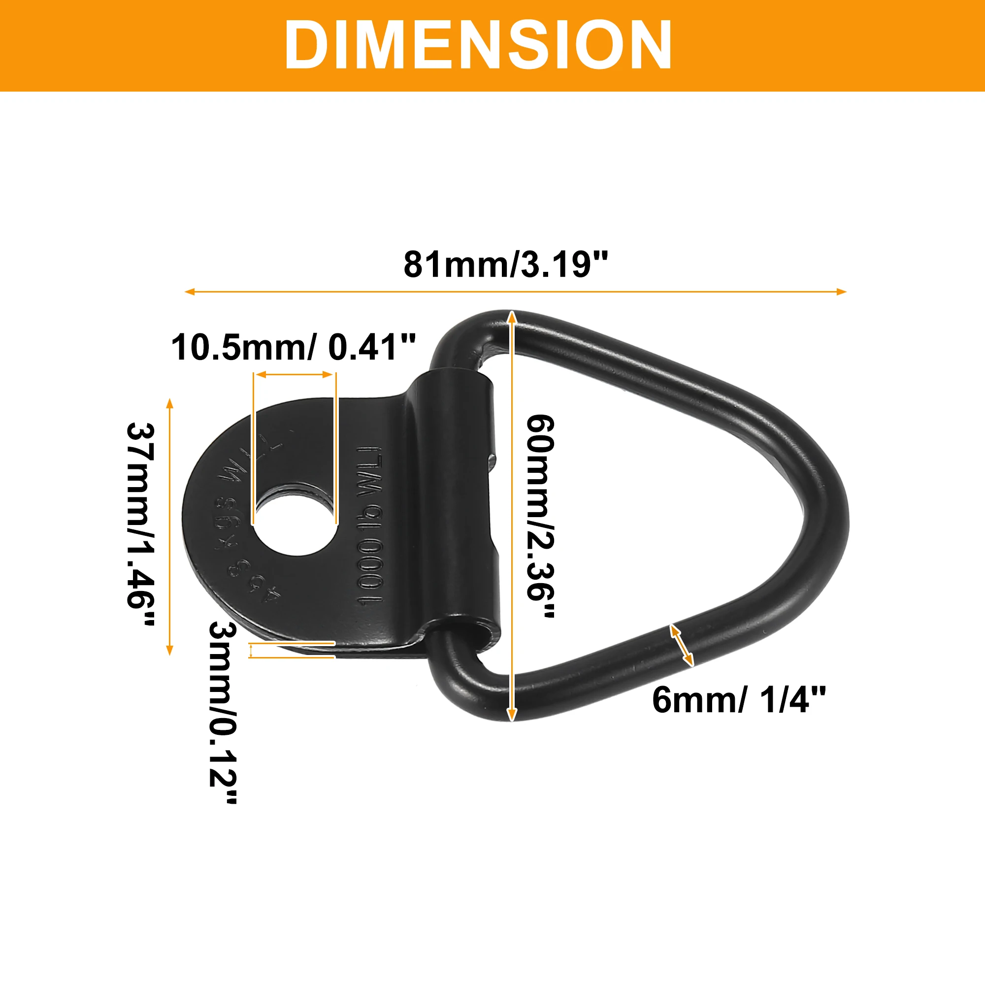 Uxcell V Shape Tie Down Anchor 1/4