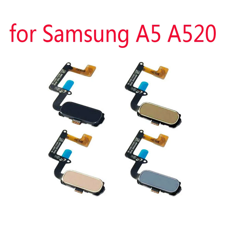 Home Button Fingerprint For Samsung A520 A5 2017 A520F A520K A520L A520S A520W Phone New Housing Button Key Flex Cable