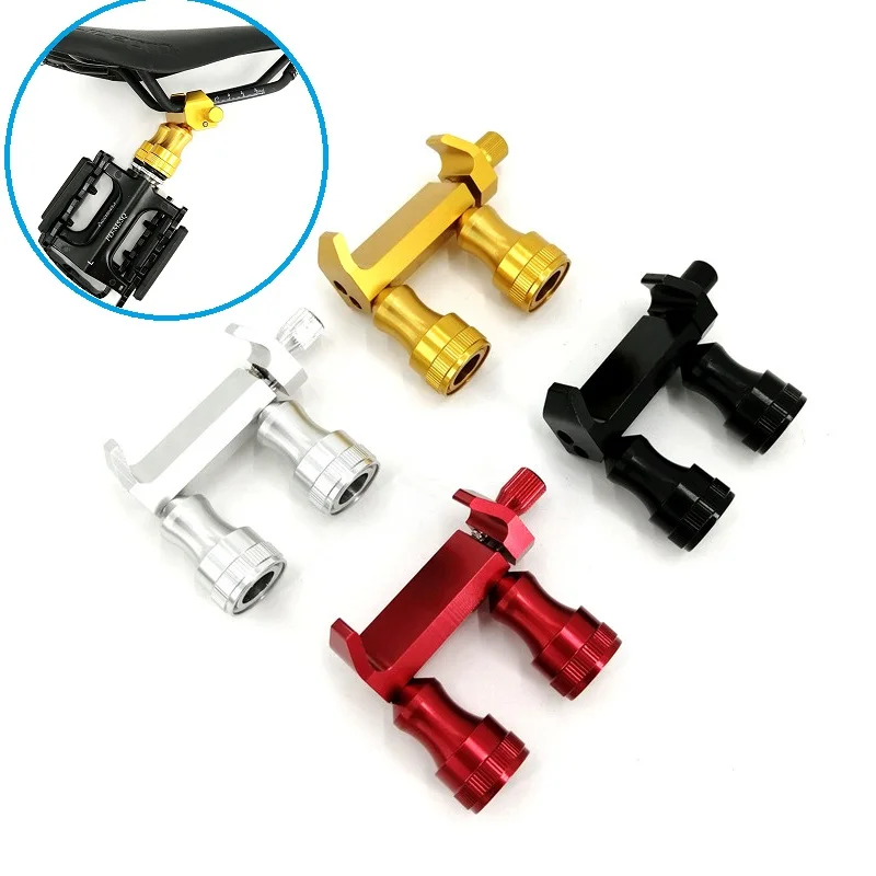 For Brompton Quick Release Pedal Portable Adapter Saddle Bow Mount Fixed Base Folding Bike Pedals Accessories