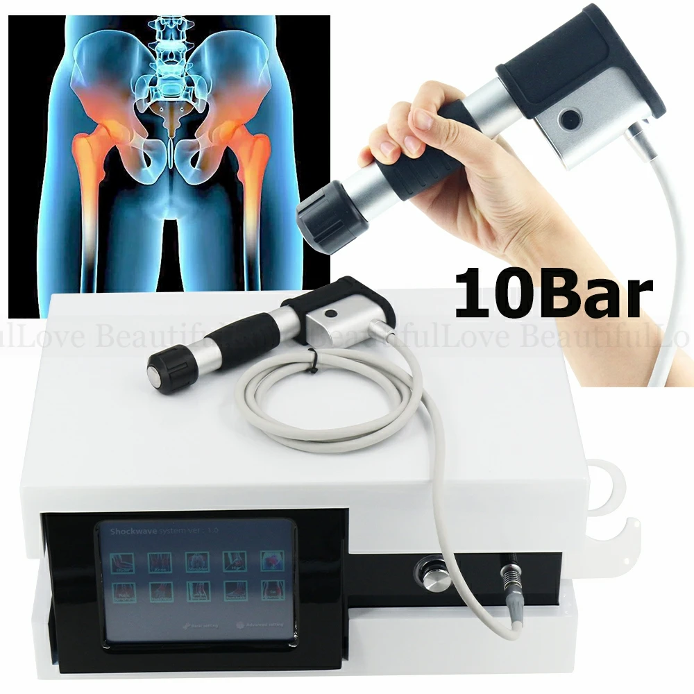 

10Bar Pneumatic Shockwave Machine For Men ED Treatment Physical New Shock Wave Therapy Massager Pain Relief Tennis Elbow Devices